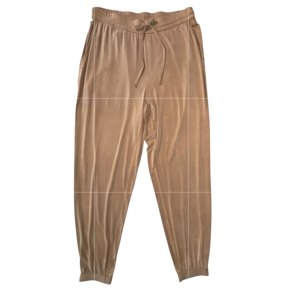 Eileen Fisher Golden Bronze Organic Cotton Shine Jersey Tapered Pants Size SP